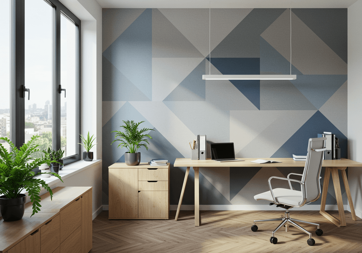 Mural decorativo en oficina moderna
